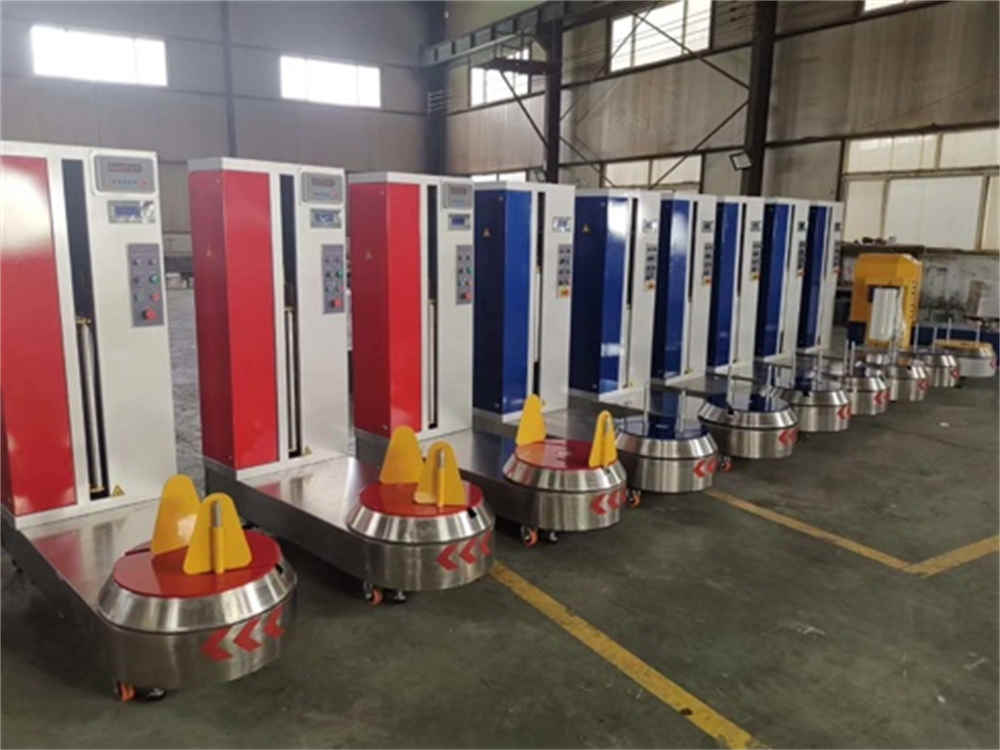 空港での製袋機の使用