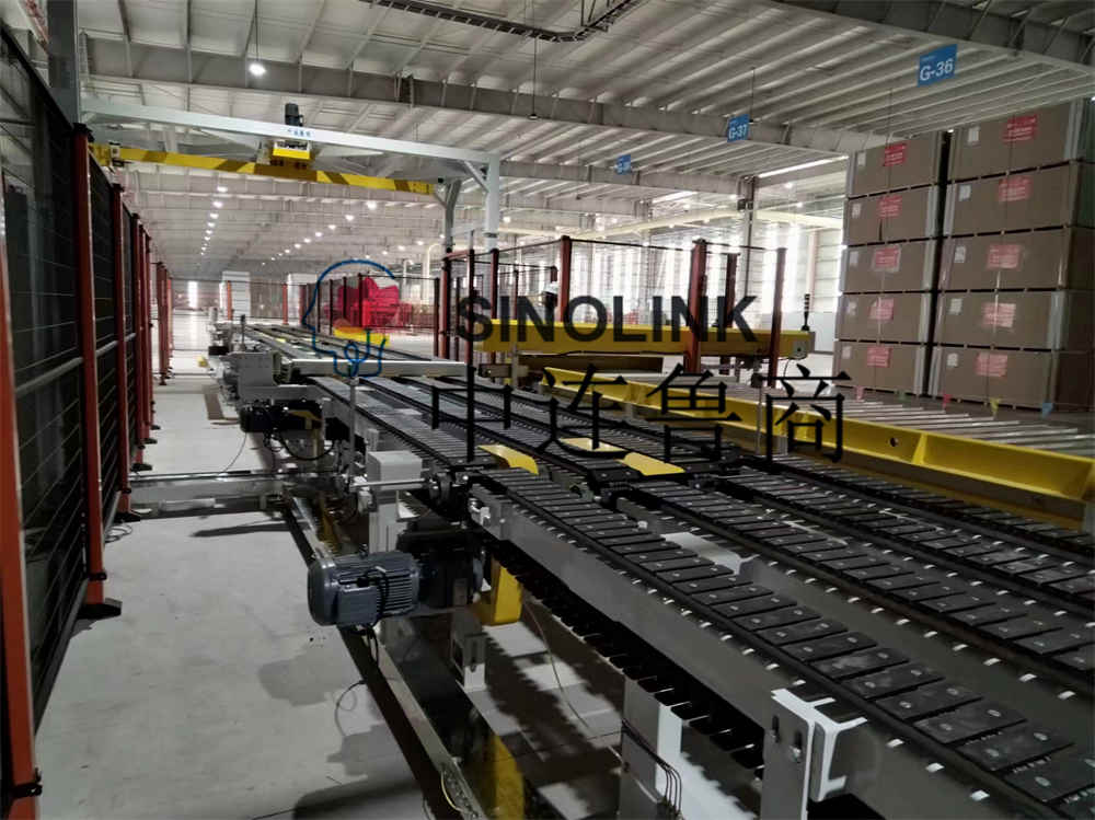 石膏ボード（建築ボード、人工ボード等）全自動六面包装包装システム