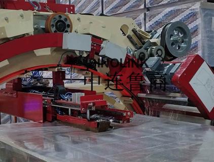 プレート建築材料用の自動6面前伸縮ラッピングマシン