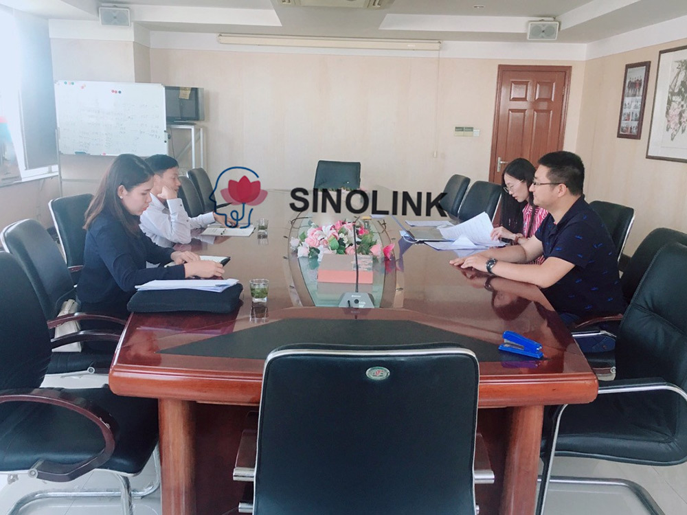 Clients From Laos For Signing The Agreement For Government Project