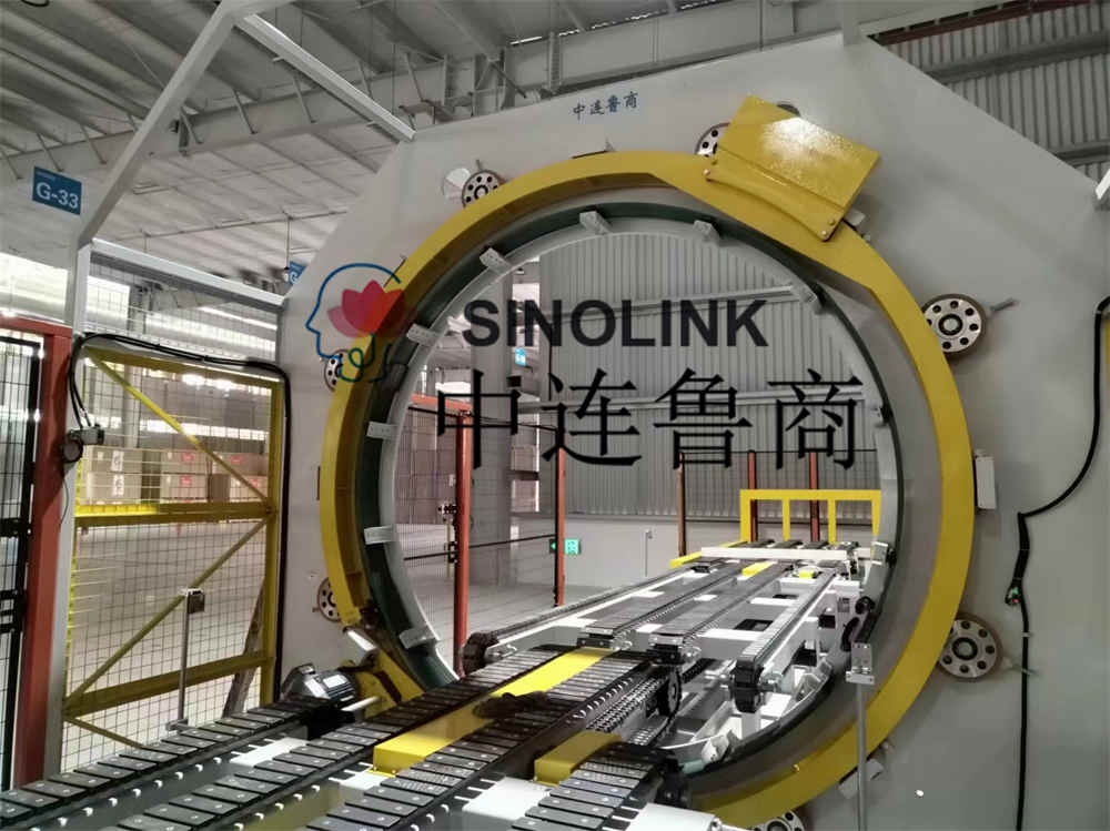 石膏ボード(建築ボード、人工ボード等)全自動六面包装包装システム 石膏ボード(建築ボード、人工ボード等)全自動六面包装包装システム