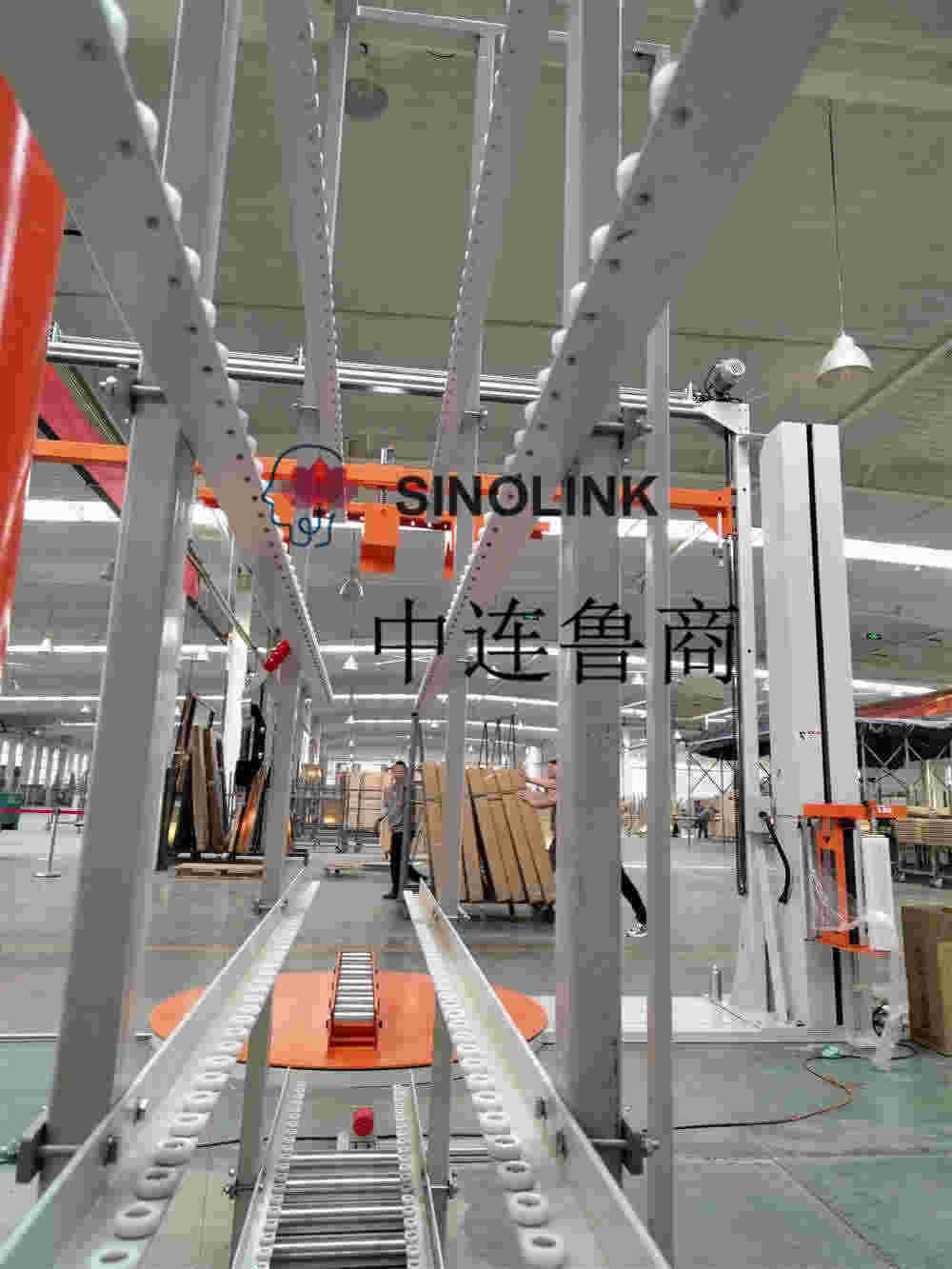 標準以外の垂直ドアと窓ラッピングマシン