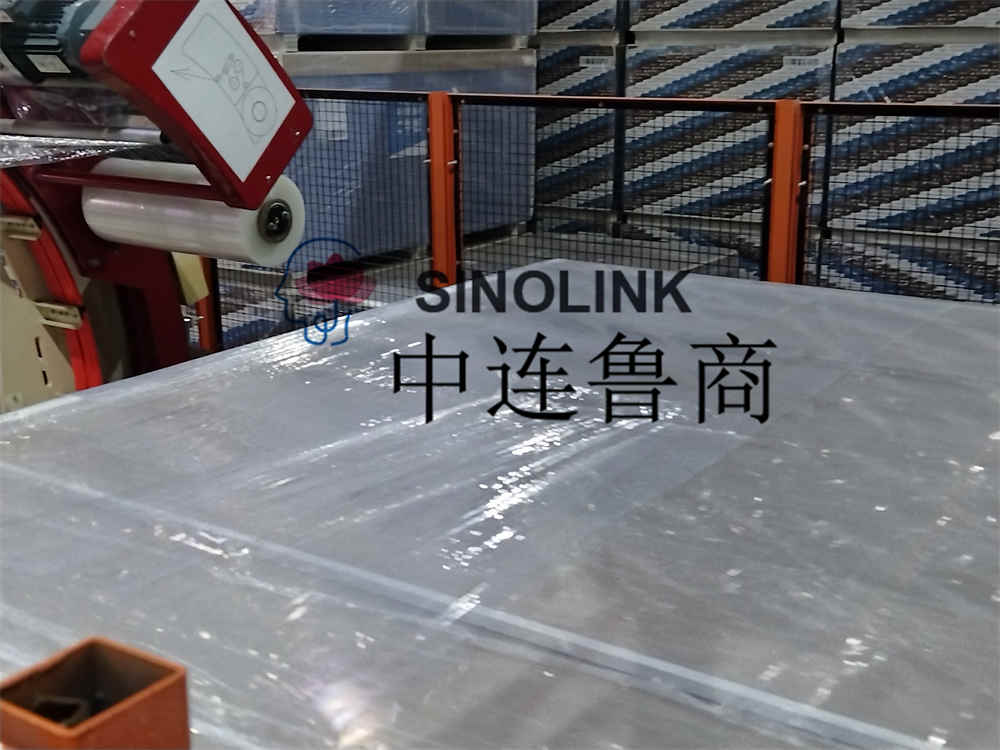 プレート建築材料用の自動6面前伸縮ラッピングマシン